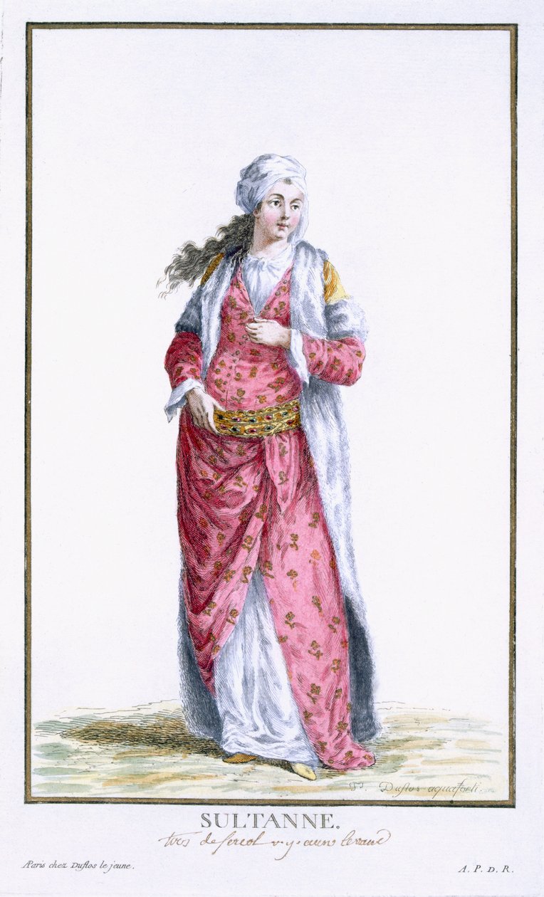 Kosem Sultan, (ręcznie barwiony grawerunek) autorstwa French School