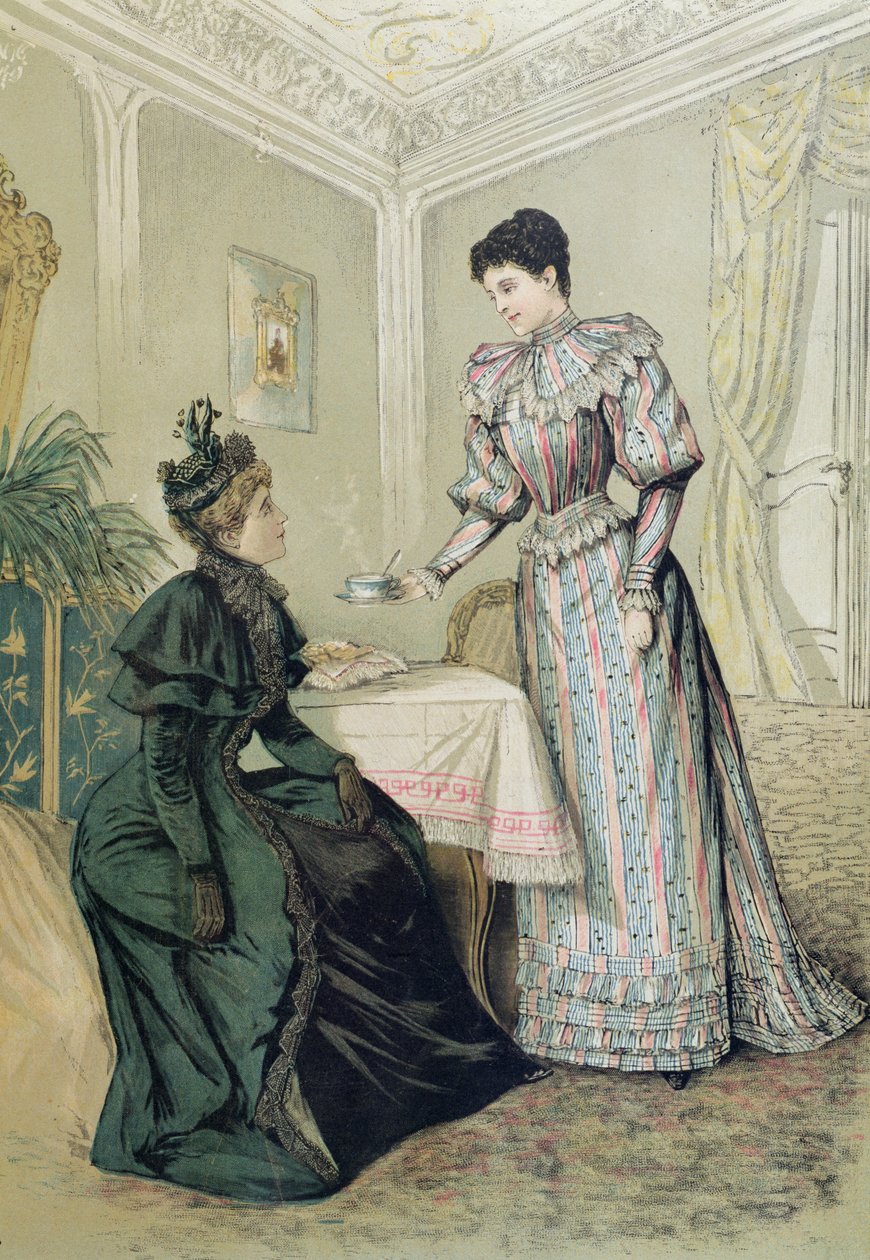 Panie piją herbatę. ok. 1890 r autorstwa French School