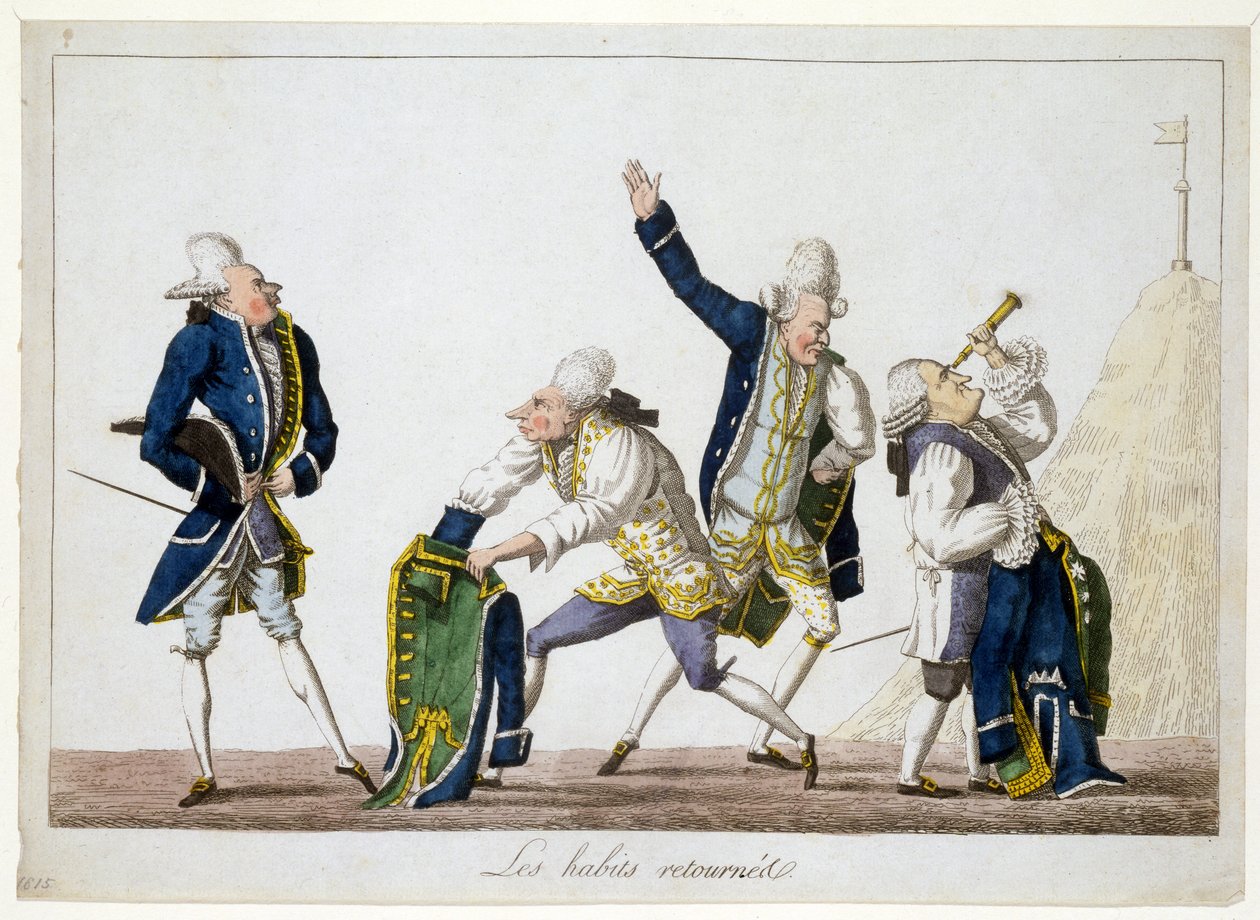 The Returned Habits, c.1815 (ręcznie barwiony grawerunek) autorstwa French School