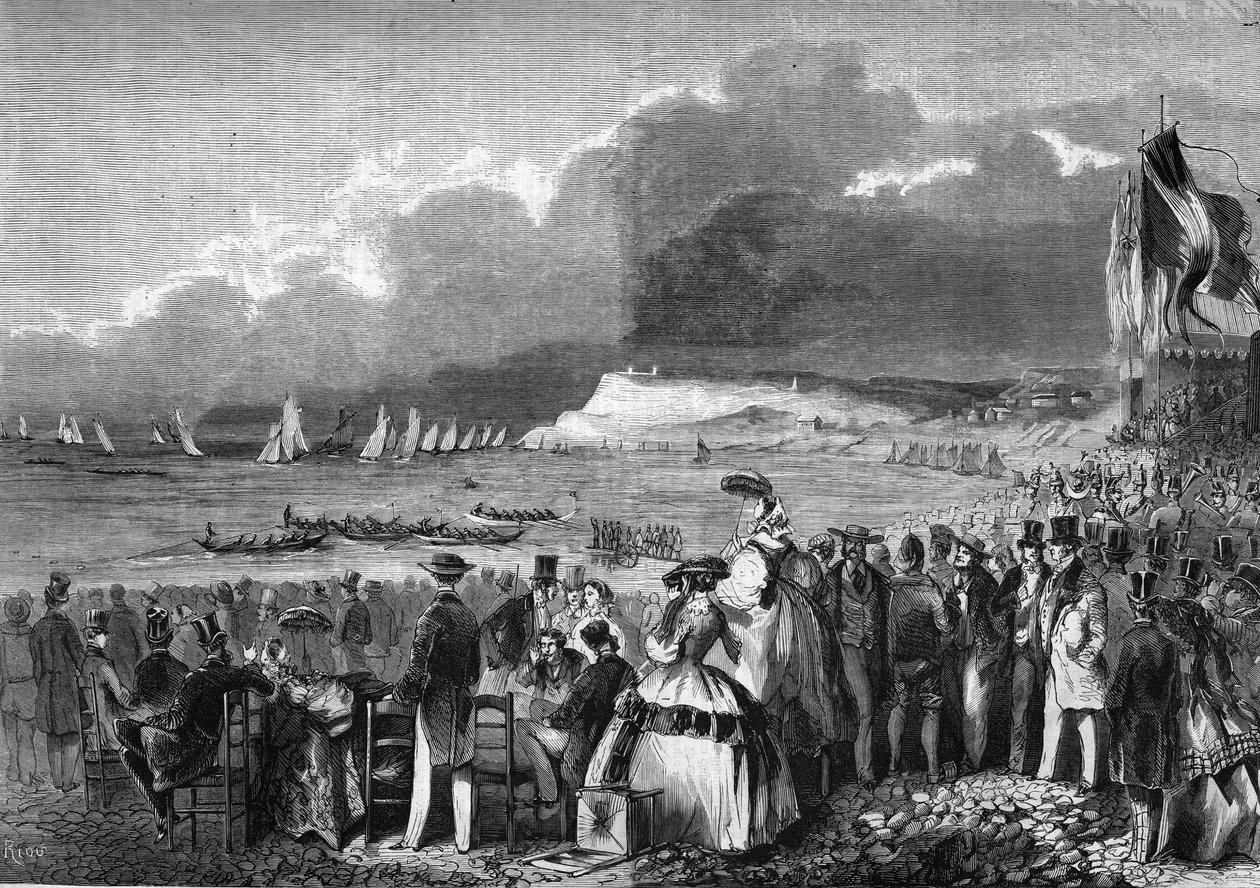 Regaty Le Havre w 1857 roku. autorstwa French School