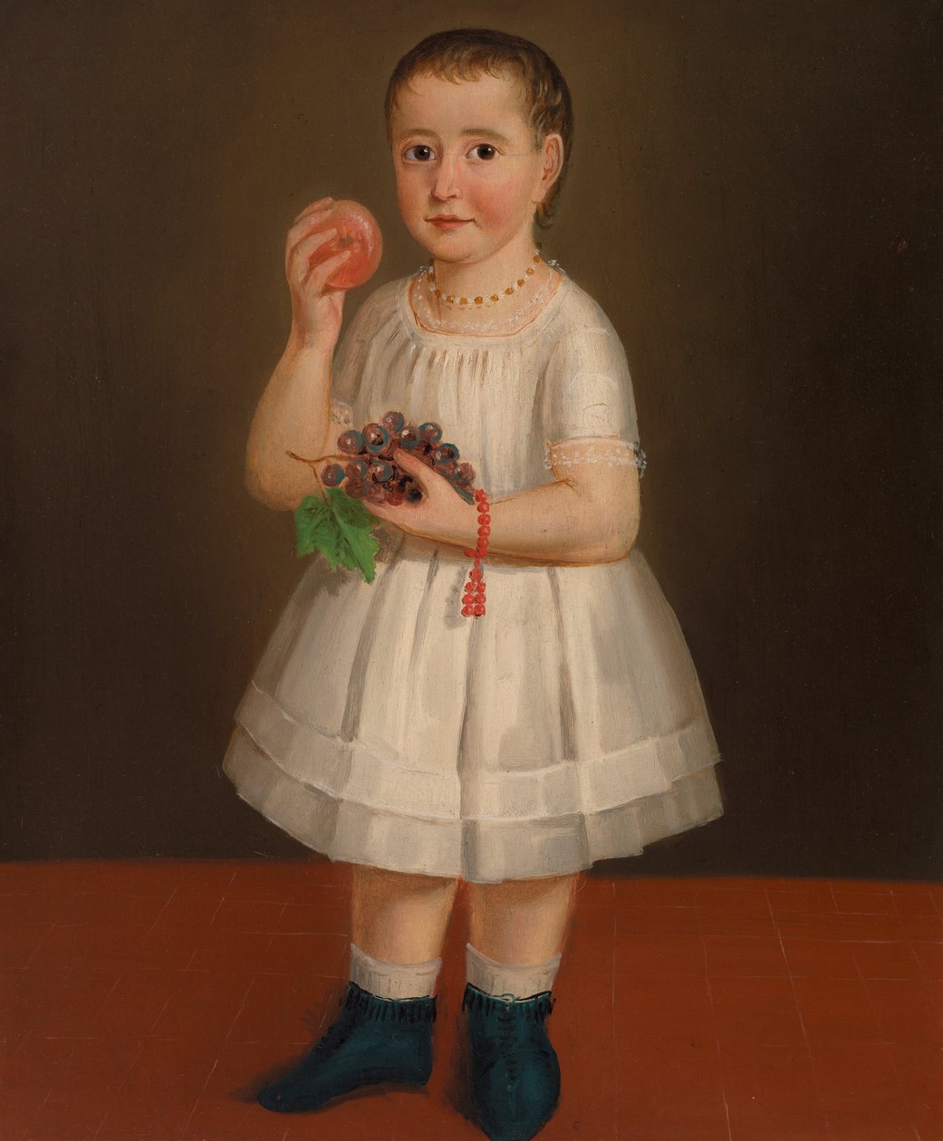 Mała dziewczynka z owocami, ok. 1840 autorstwa French School