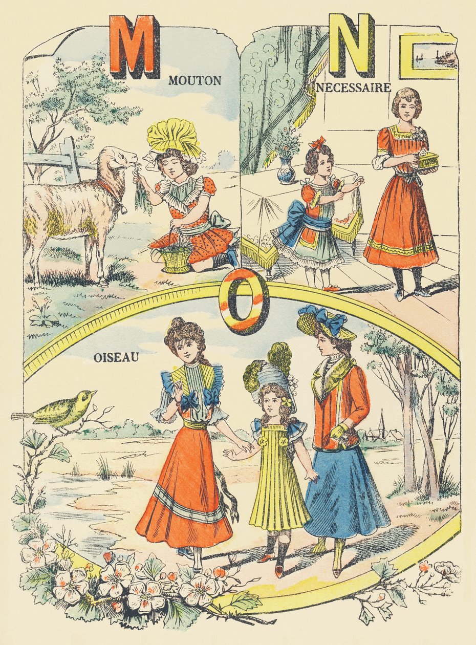 M N O: owca, niezbędny, ptak autorstwa French School