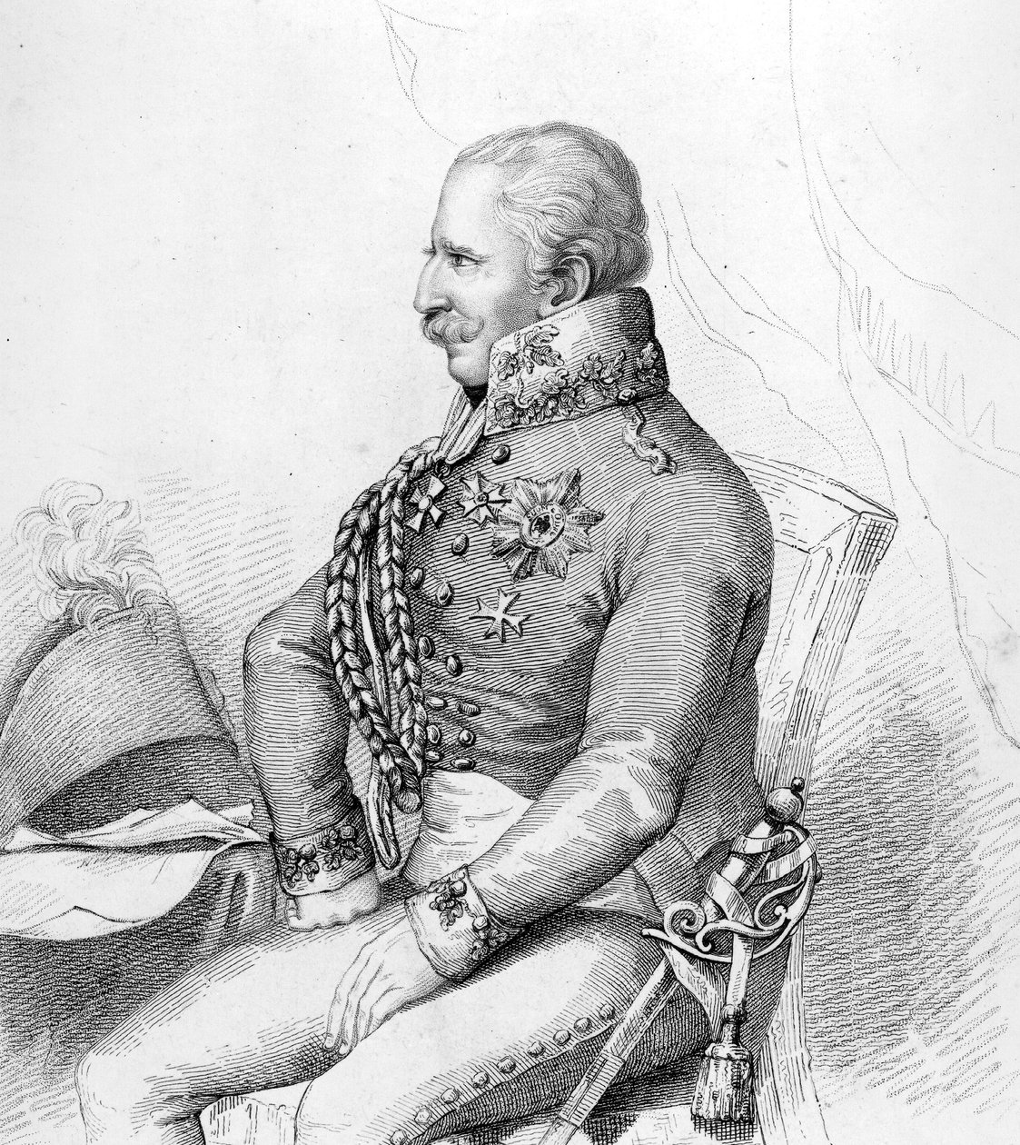 Marszałek von Blucher (grafika) autorstwa French School