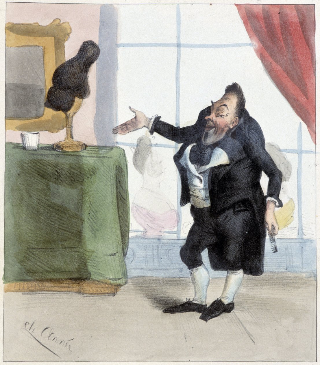 Peruka Mayeux, ok. 1850 autorstwa French School