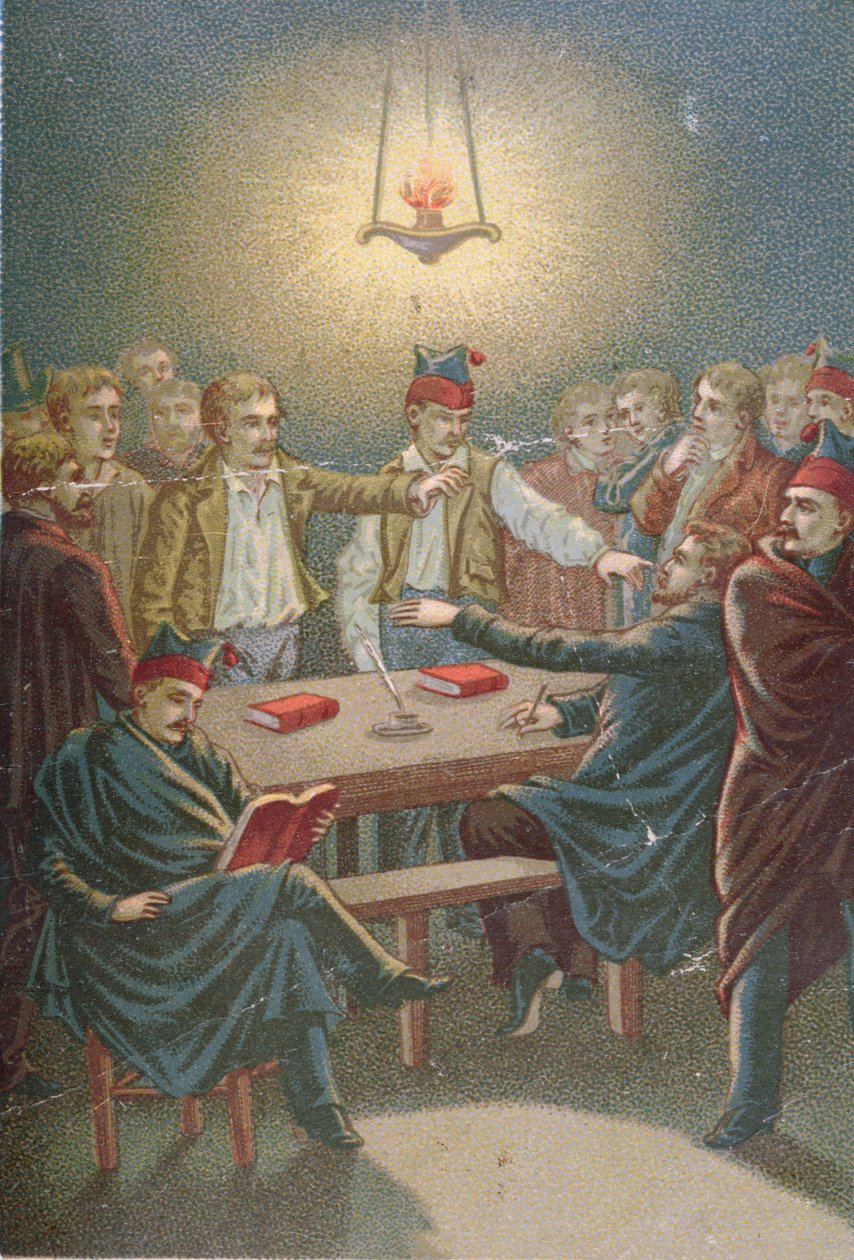 Spotkanie karbonariuszy, ok. 1815-30 autorstwa French School