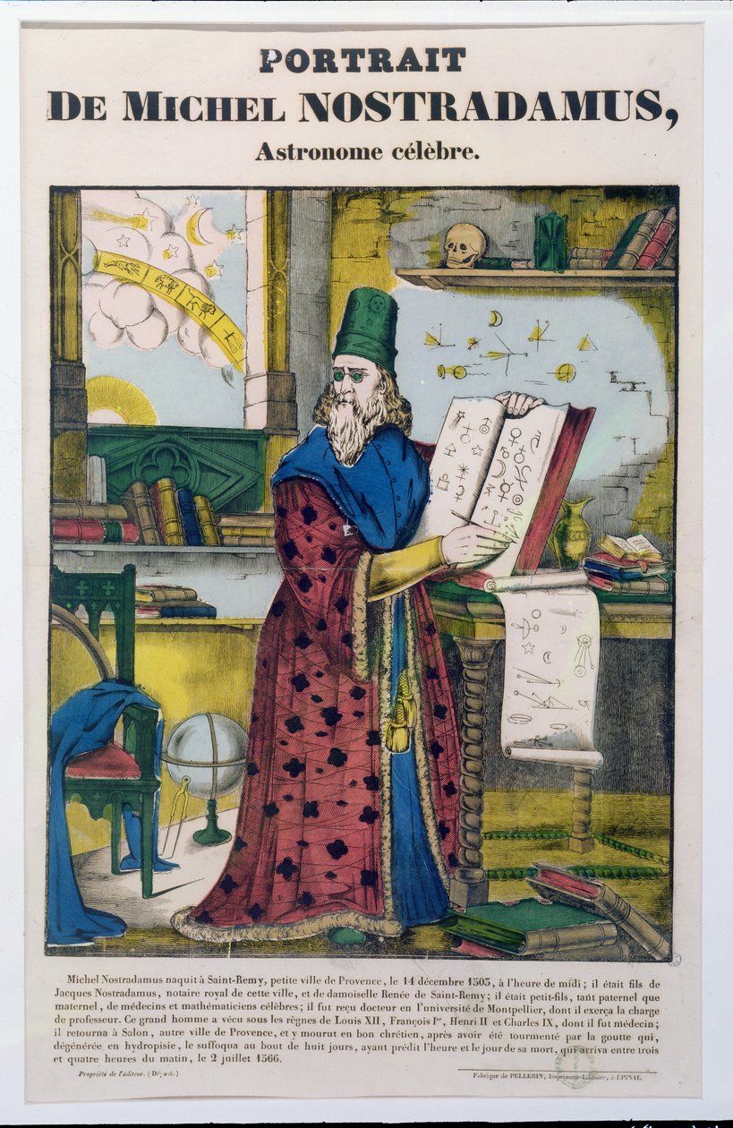 Michel Nostradame (Nostradamus) (1502-66) ok. 1840 r. autorstwa French School