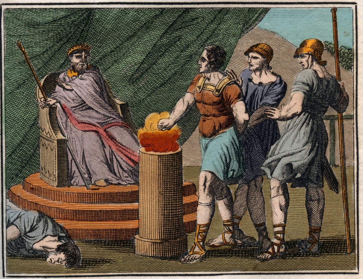 Mucius Scaevola przed Porsenną. autorstwa French School