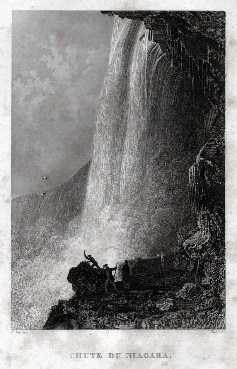 Wodospad Niagara. (grafika, ok. 1860) autorstwa French School