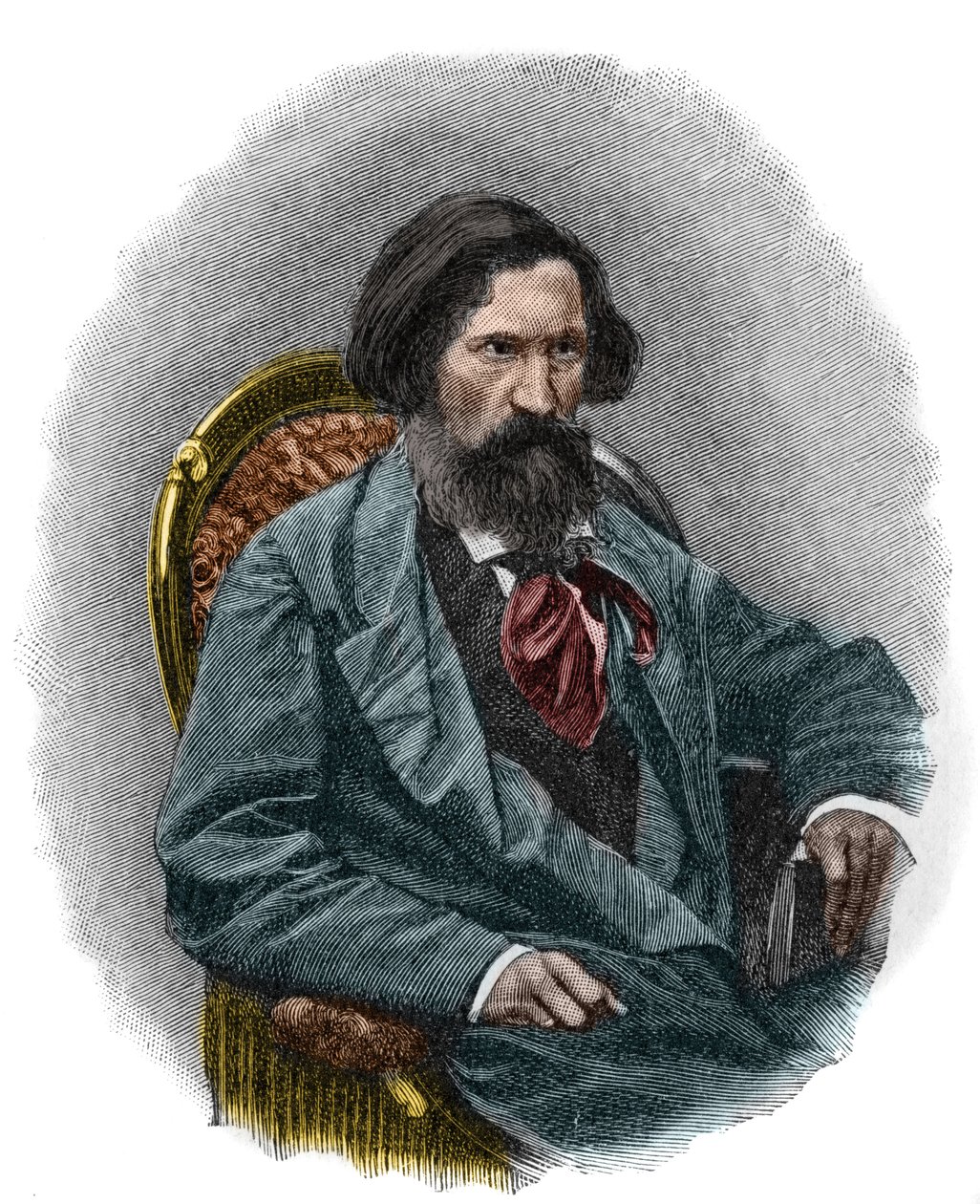 Otto Ludwig (1813-1865) niemiecki pisarz. autorstwa French School
