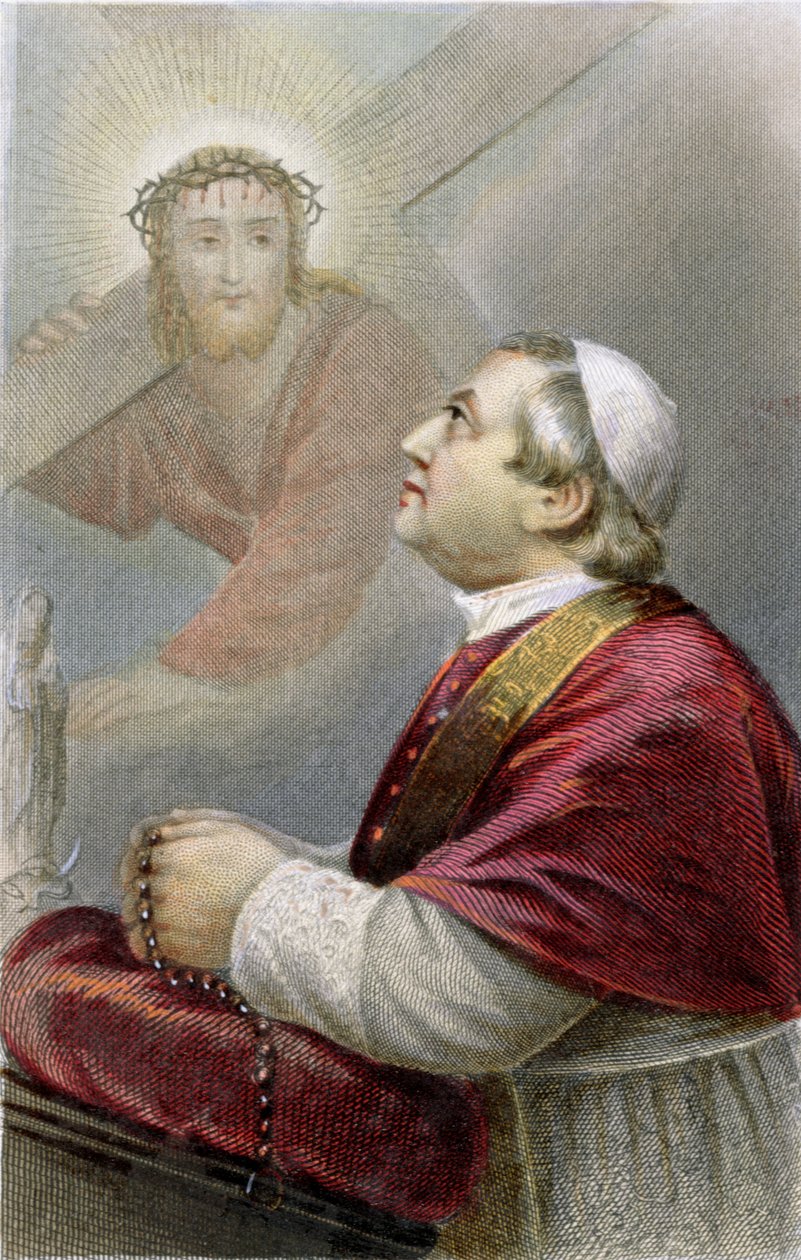 Papież Pius IX (1792-1878) c.1870 autorstwa French School