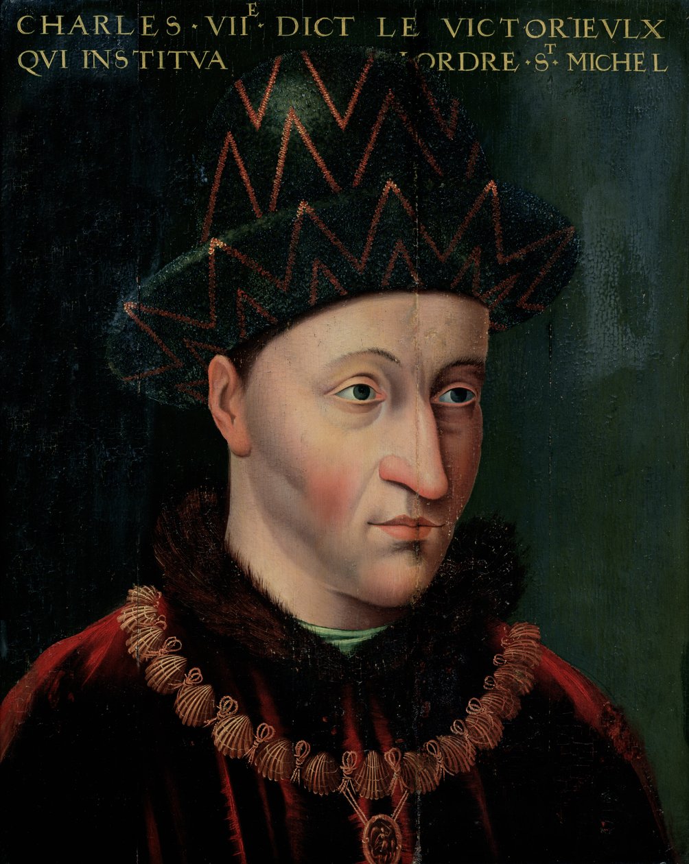 Portret Karola VII (1403-61) autorstwa French School