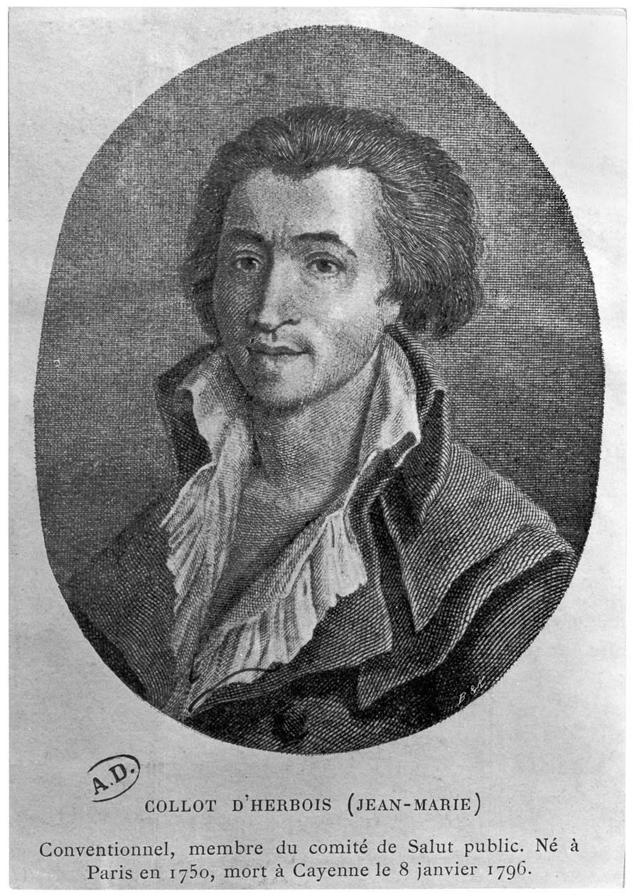 Portret Jean-Marie Collot dHerbois (1750-96) autorstwa French School