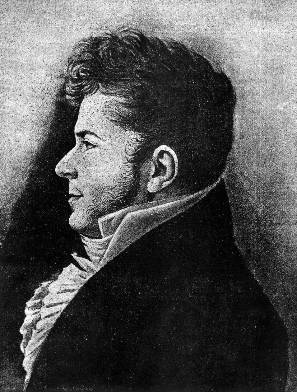 Portret młodego Stendhala. autorstwa French School