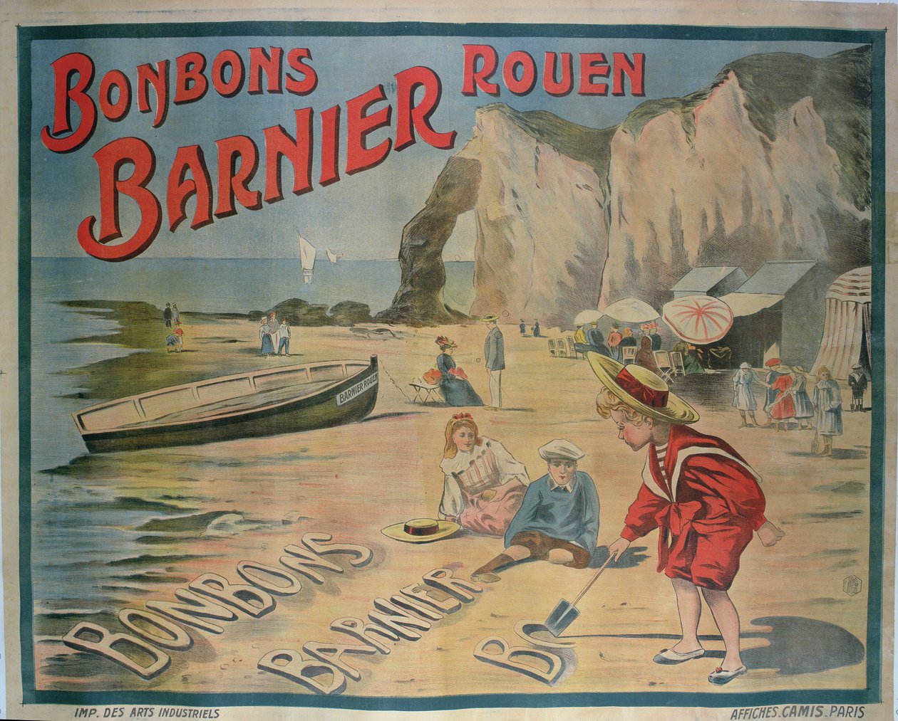 Plakat reklamujący słodycze Barnier autorstwa French School