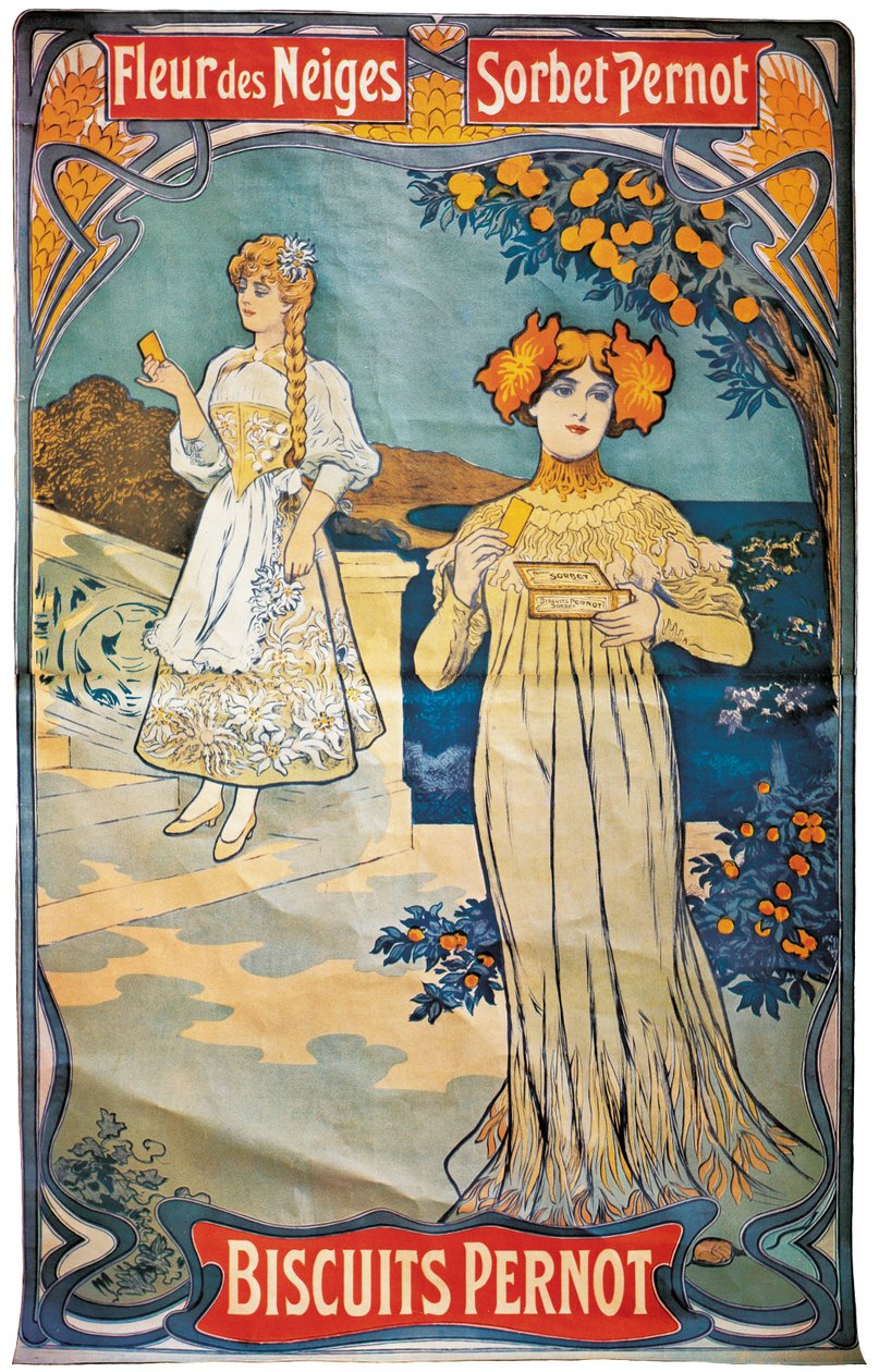 Plakat reklamujący herbatniki Pernod, 1897 autorstwa French School