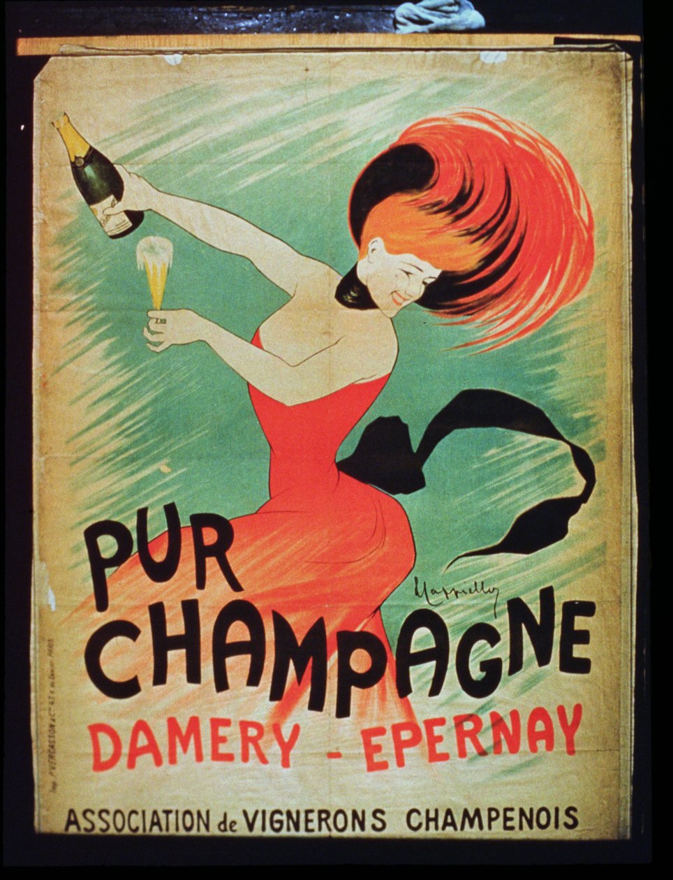 Plakat reklamujący Pur Champagne, z Damery, Epernay autorstwa French School