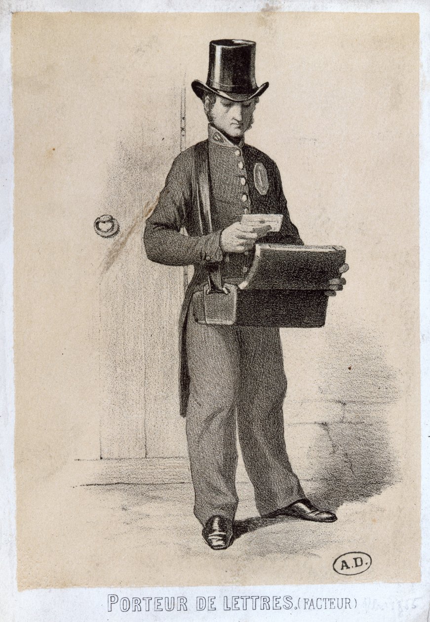 Listonosz, ok.1865 autorstwa French School