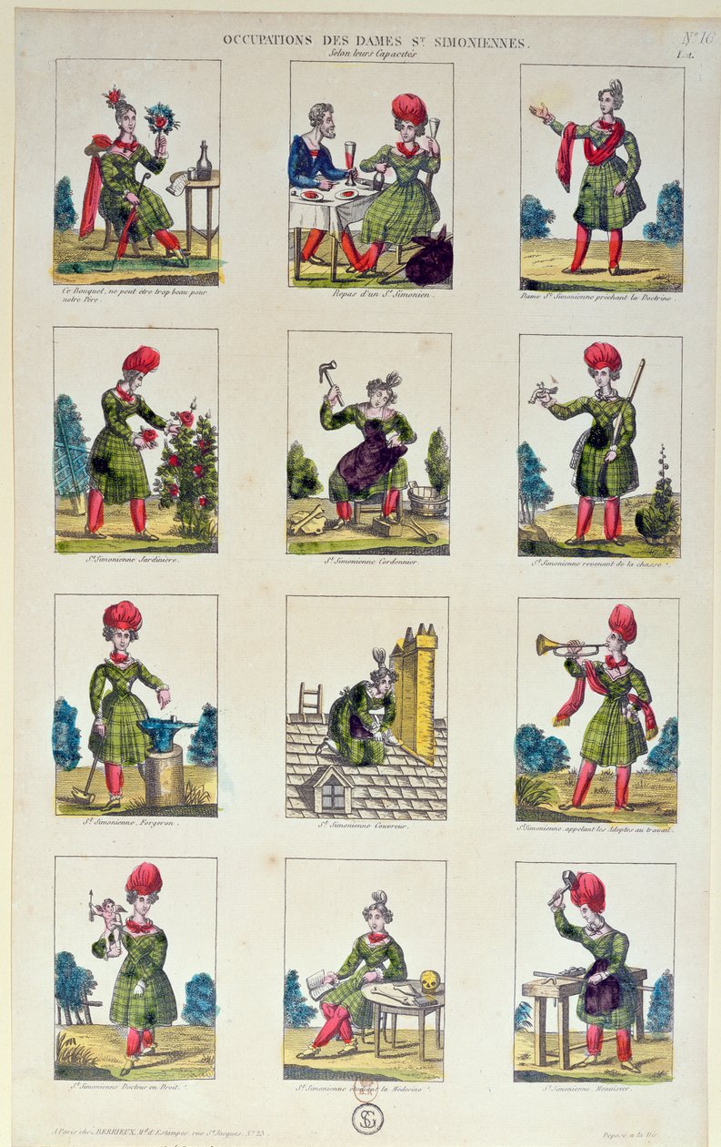 Kobiety Saint-Simonian i ich zawody, ok. 1830 autorstwa French School