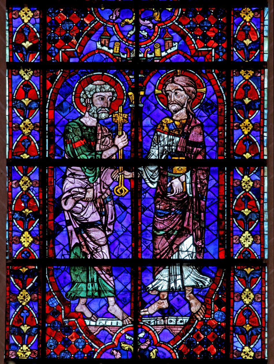 Św. Piotr – otrzymanie kluczy (w105) autorstwa French School
