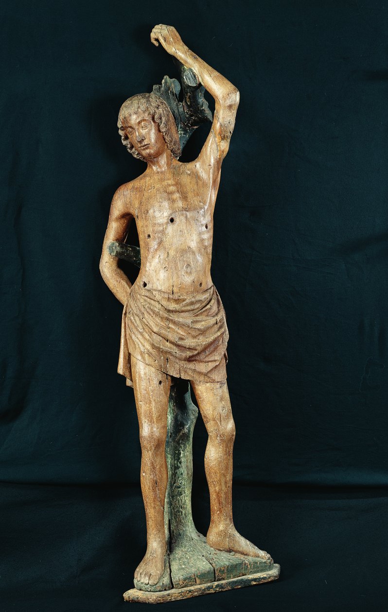 Św. Sebastian, XV-XVI w. (drewno) autorstwa French School