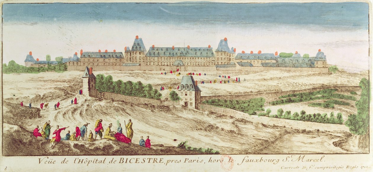 Azyl Bicetre w Paryżu, 1710 autorstwa French School
