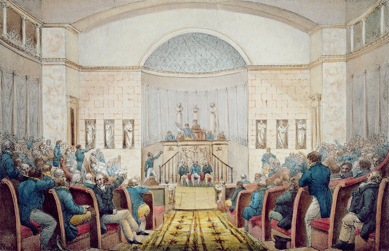 Izba Deputowanych, ok.1820 autorstwa French School