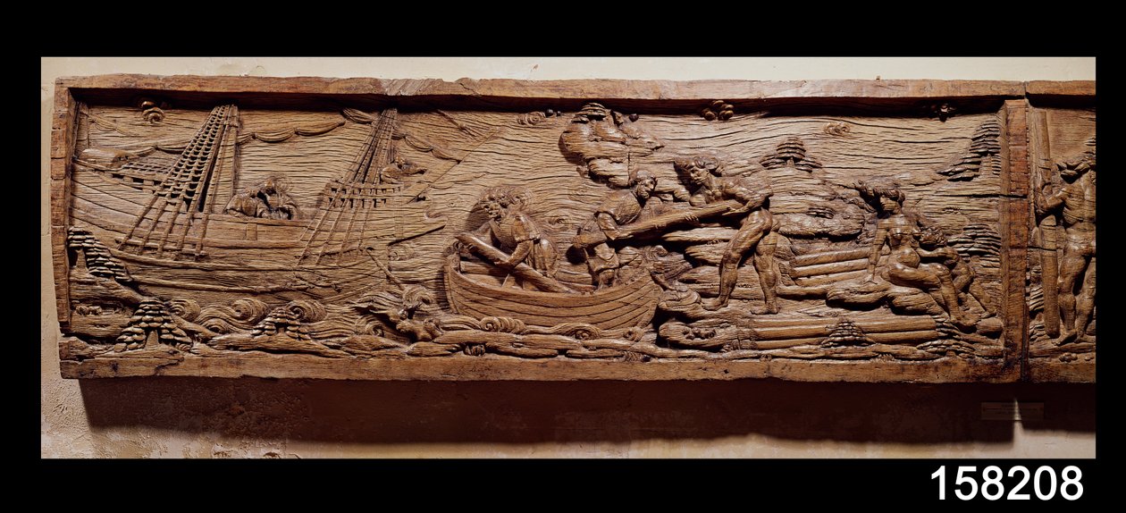Handel drewnem z Brazylii, ok. 1550 (drewno) autorstwa French School