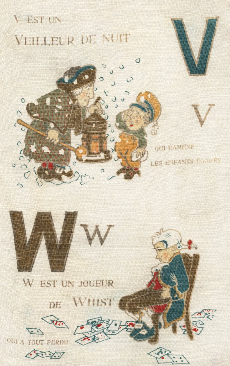 V W Nocny stróż i gracz wista. autorstwa French School