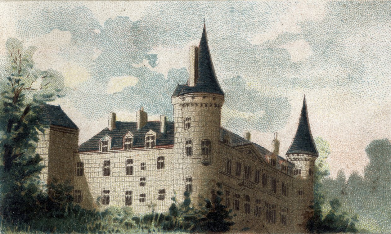 widok na zamek Bazoches (Nievre). autorstwa French School