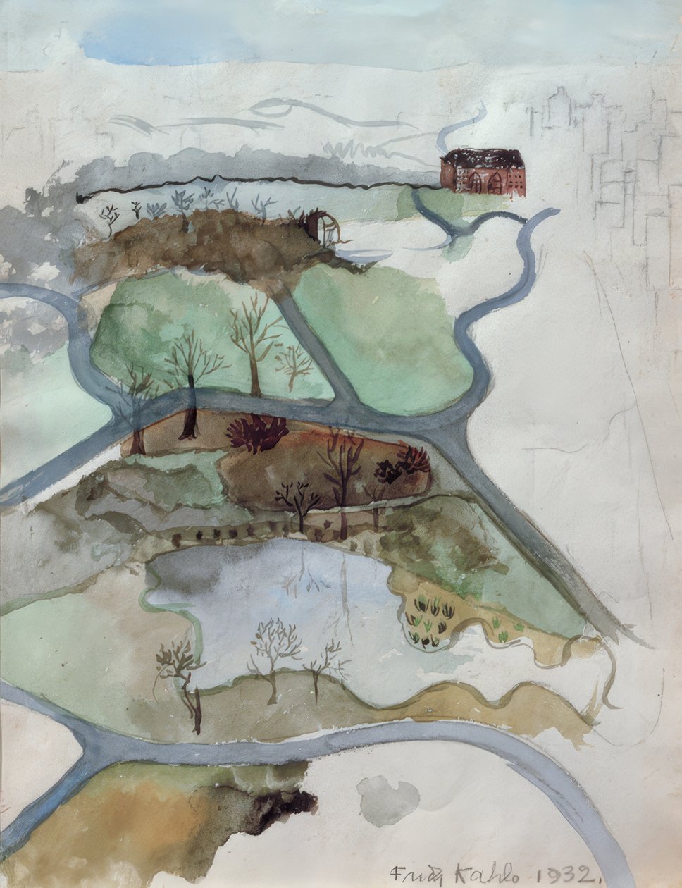 Widok na Central Park autorstwa Frida Kahlo