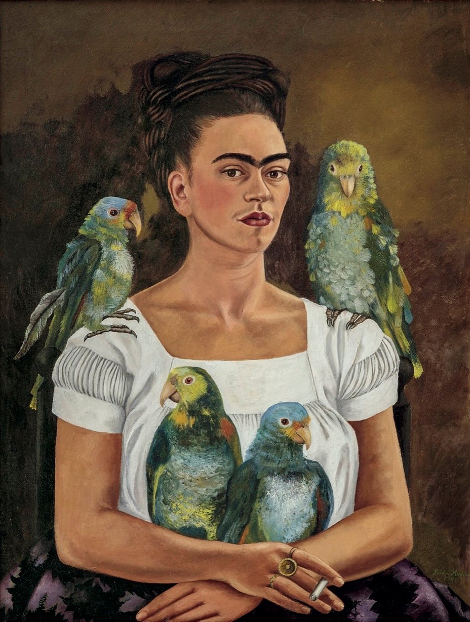 Ja i moje papugi autorstwa Frida Kahlo