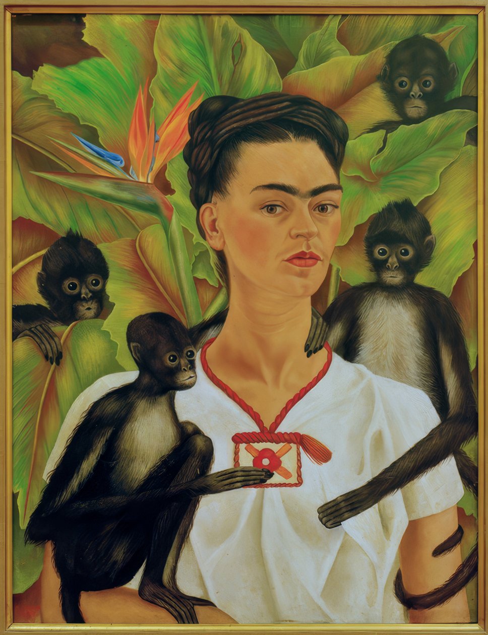 Autoportret z małpami autorstwa Frida Kahlo