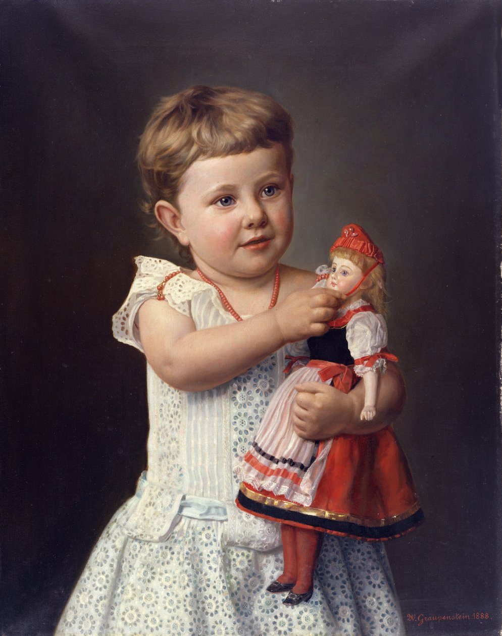 Wnuczka Artysty, Olga Graupenstein, 1888 autorstwa Friederich Wilhelm Graupenstein