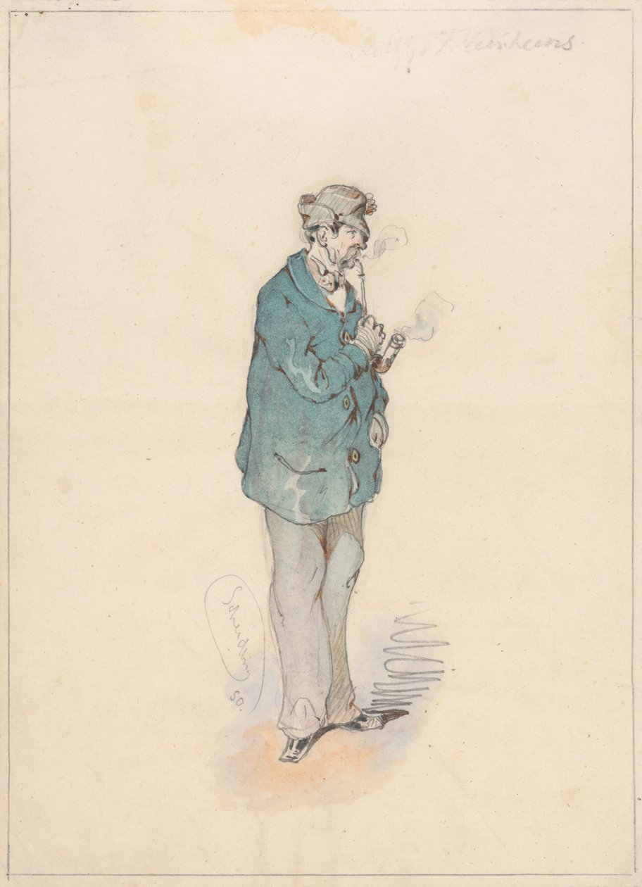 Człowiek z fajką autorstwa Friedrich Carl von Scheidlin