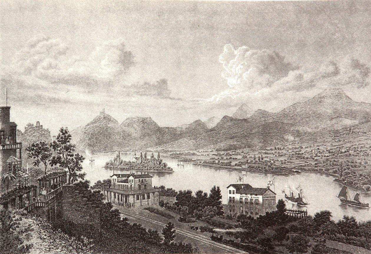 Drachenfels Nonnenwerth Rolandseck autorstwa Pierre Joseph Redouté
