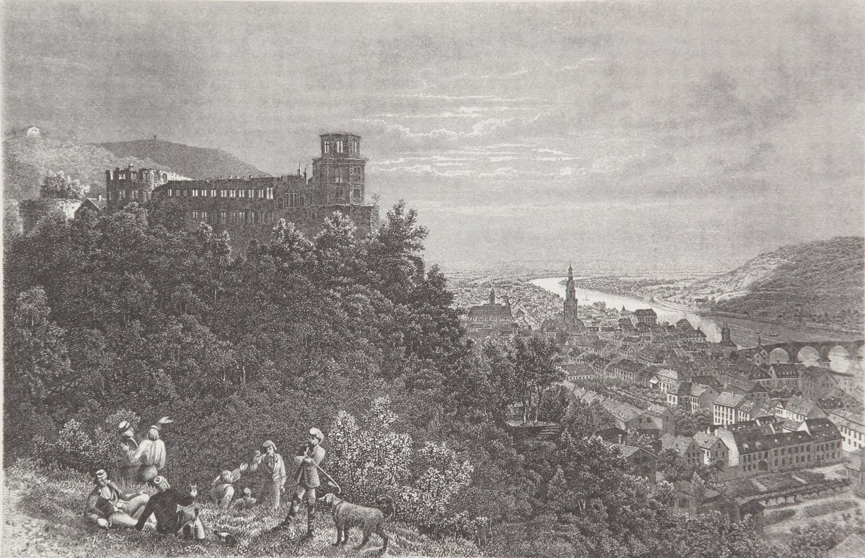 Heidelberg autorstwa Pierre Joseph Redouté