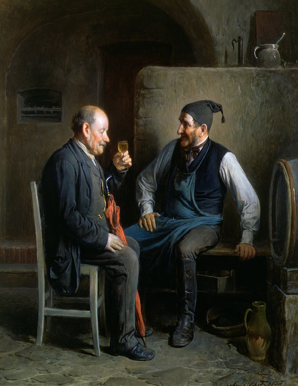 Degustacja wina, czyli dobry rocznik (panel) autorstwa Friedrich Friedlander