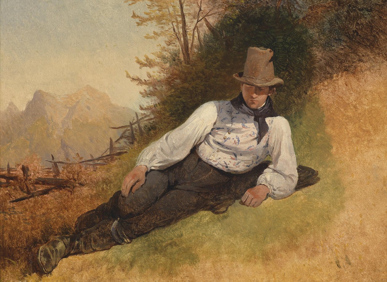 Chłopiec z farmy autorstwa Friedrich Gauermann