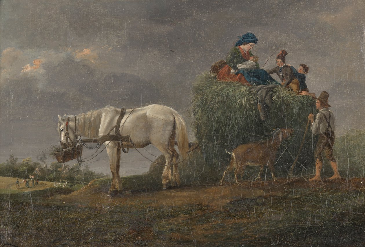 Wóz z sianem autorstwa Friedrich August Mathias Gauermann