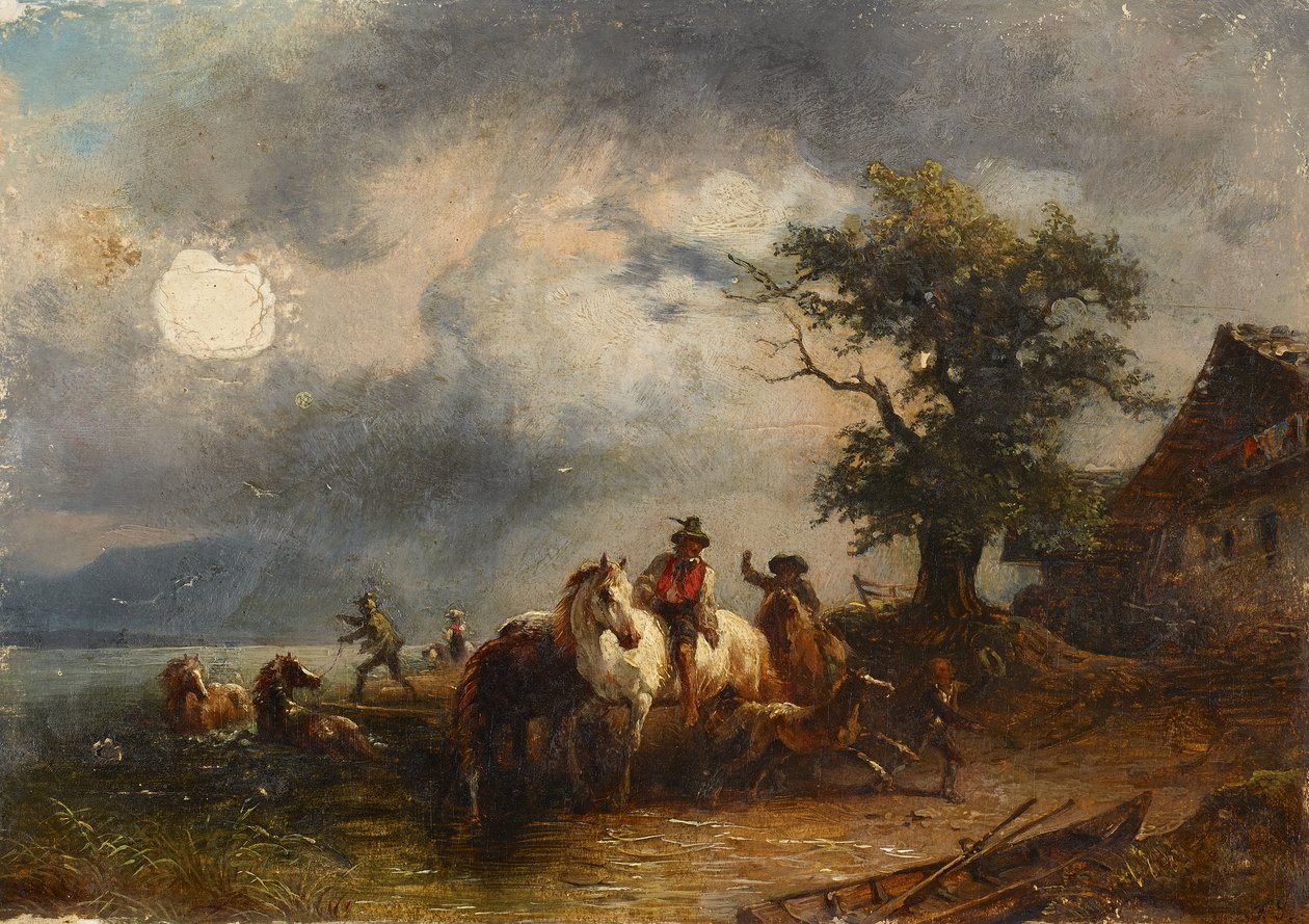staw dla koni autorstwa Friedrich August Mathias Gauermann