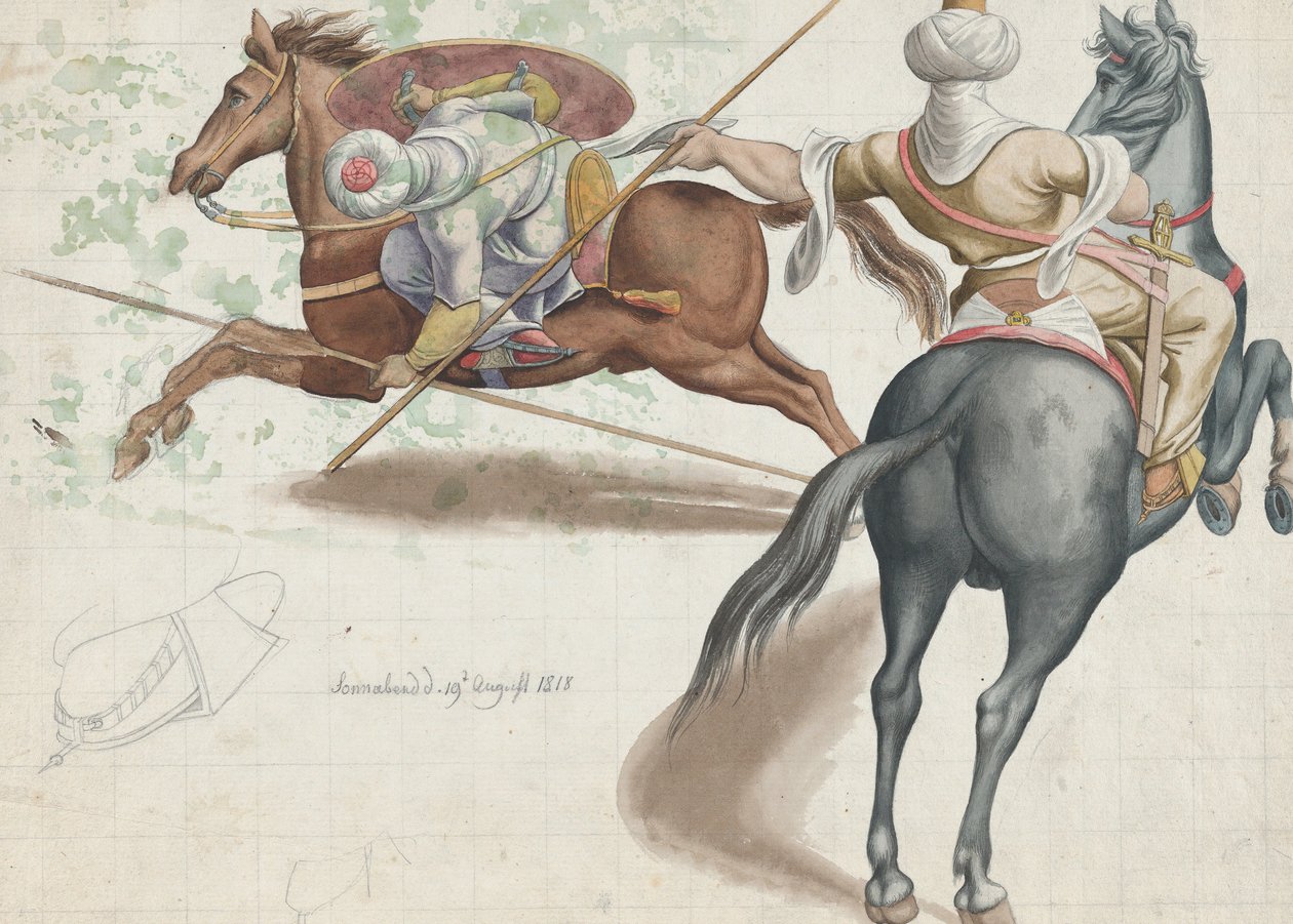 Walczący jeźdźcy, 1818. autorstwa Friedrich Olivier