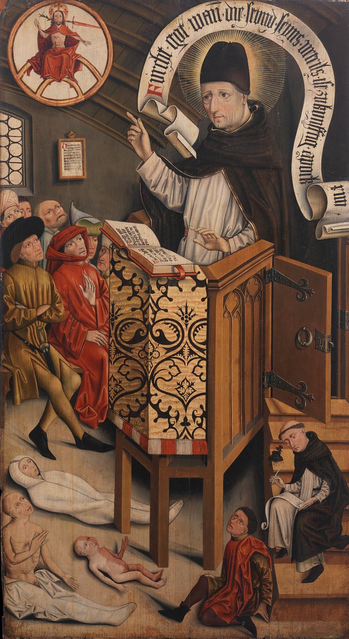 Kazanie św. Alberta Magnusa, ca. 1430-95. autorstwa Friedrich Walther