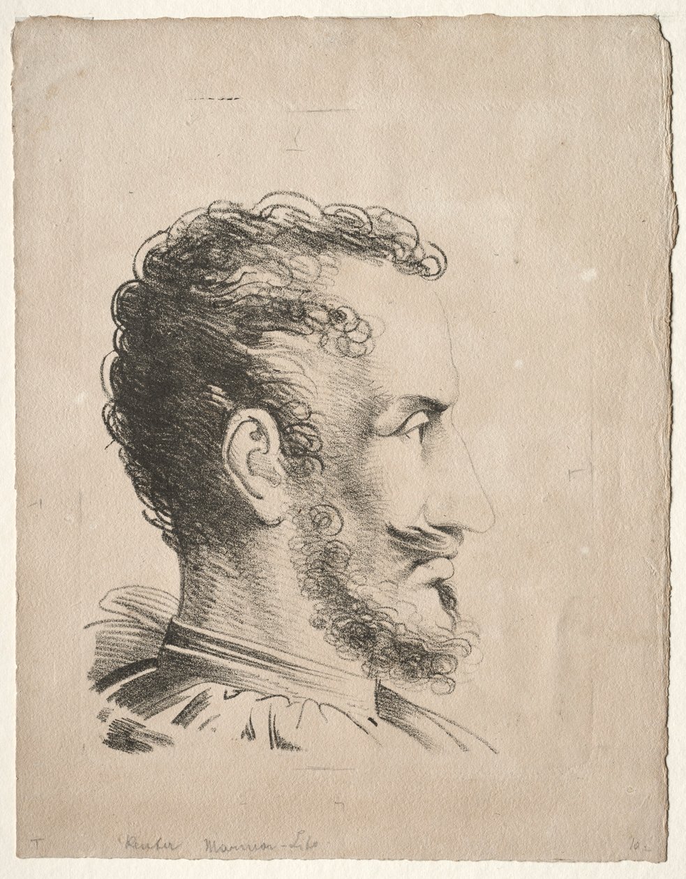 Głowa profilu. autorstwa Friedrich Wilhelm Reuter