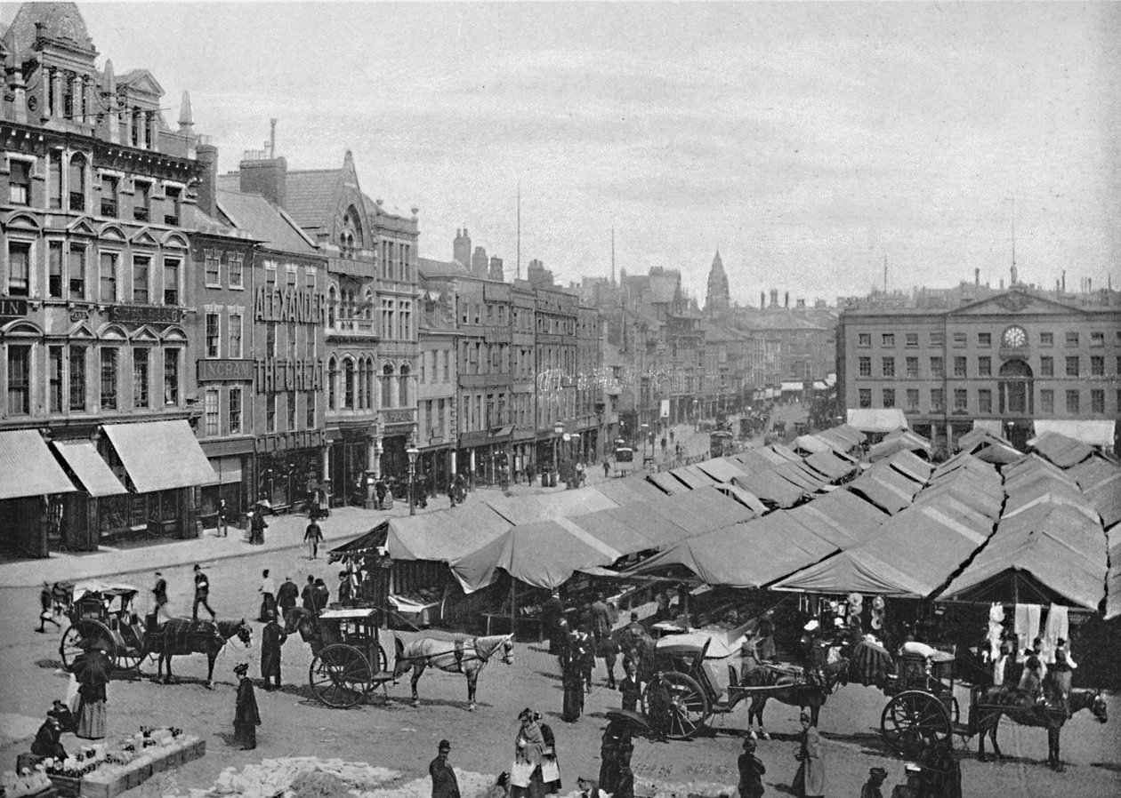 Nottingham: Rynek, ok. 1896 r. autorstwa Frith and Co