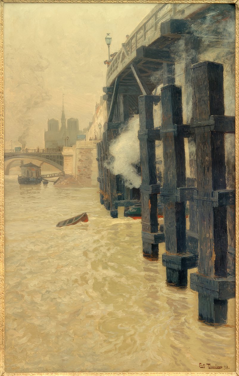 Sekwana w grudniu autorstwa Fritz Thaulow