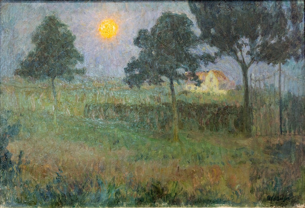 Krajobraz o zmroku autorstwa Frits van den Berghe