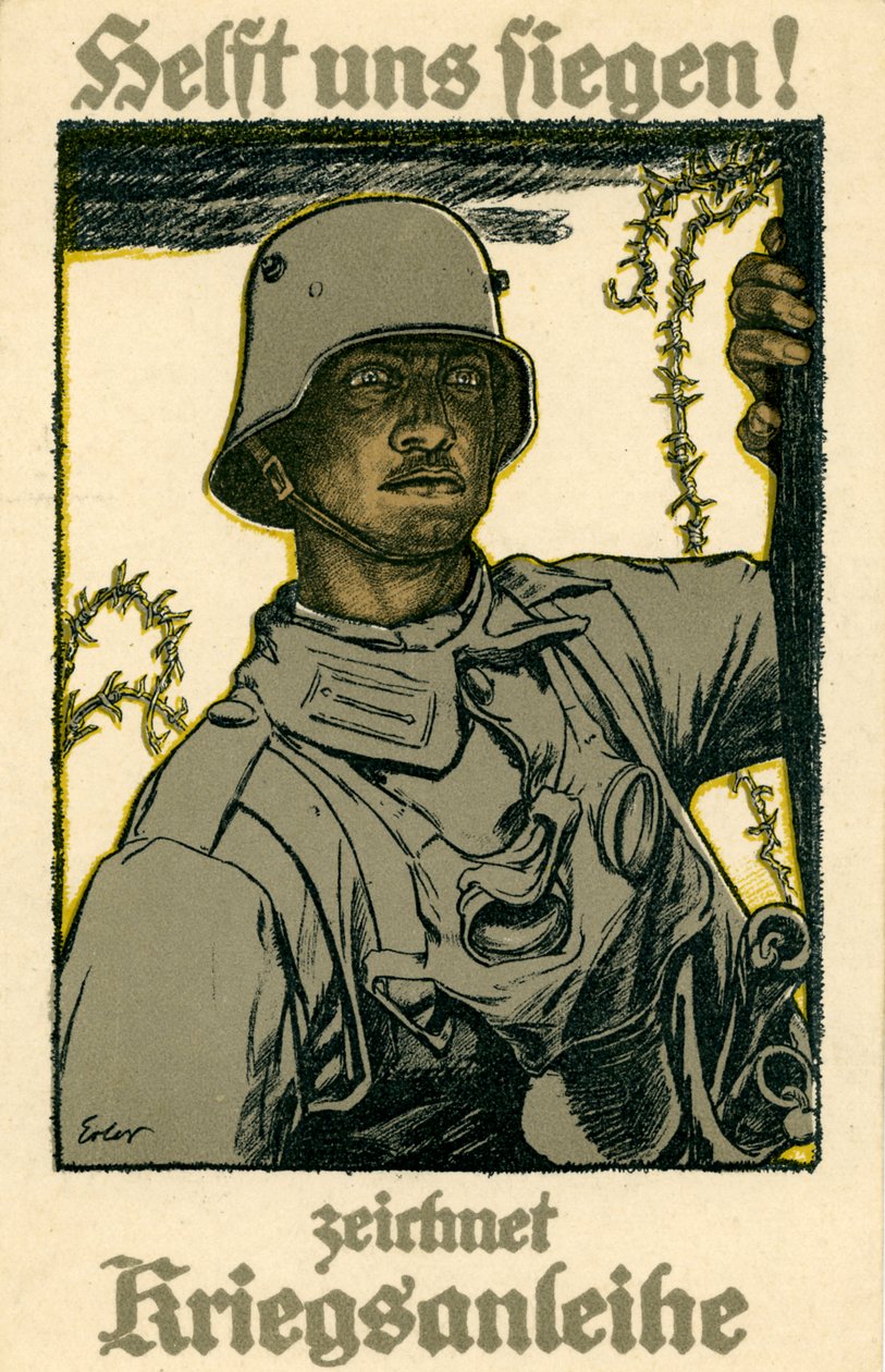 Niemiecki plakat obligacji wojennych z I wojny światowej autorstwa Fritz Erler