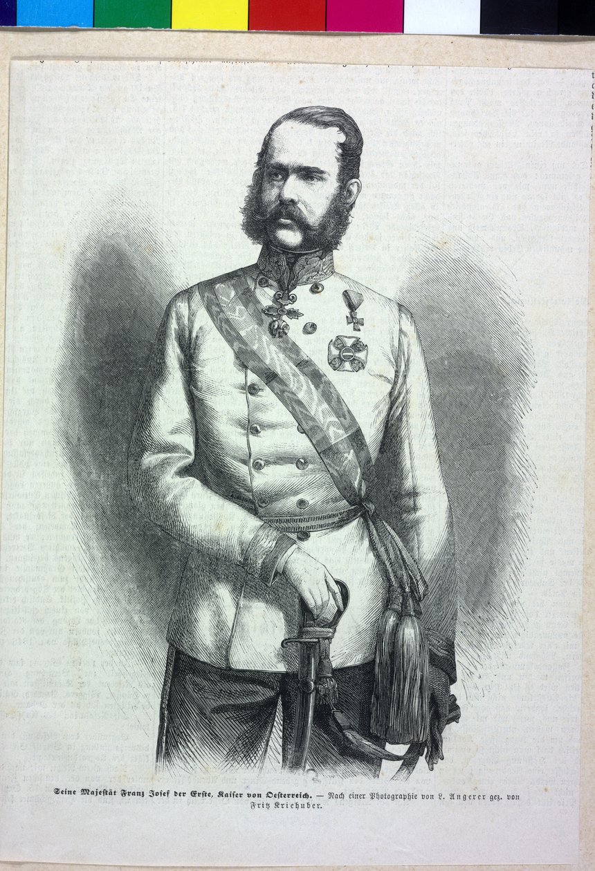 Cesarz Austrii Franciszek Józef I autorstwa Fritz Kriehuber