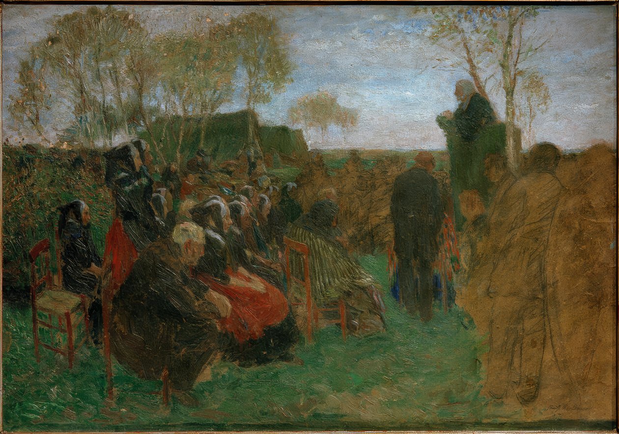Nabożeństwo na świeżym powietrzu (badanie) autorstwa Fritz Mackensen