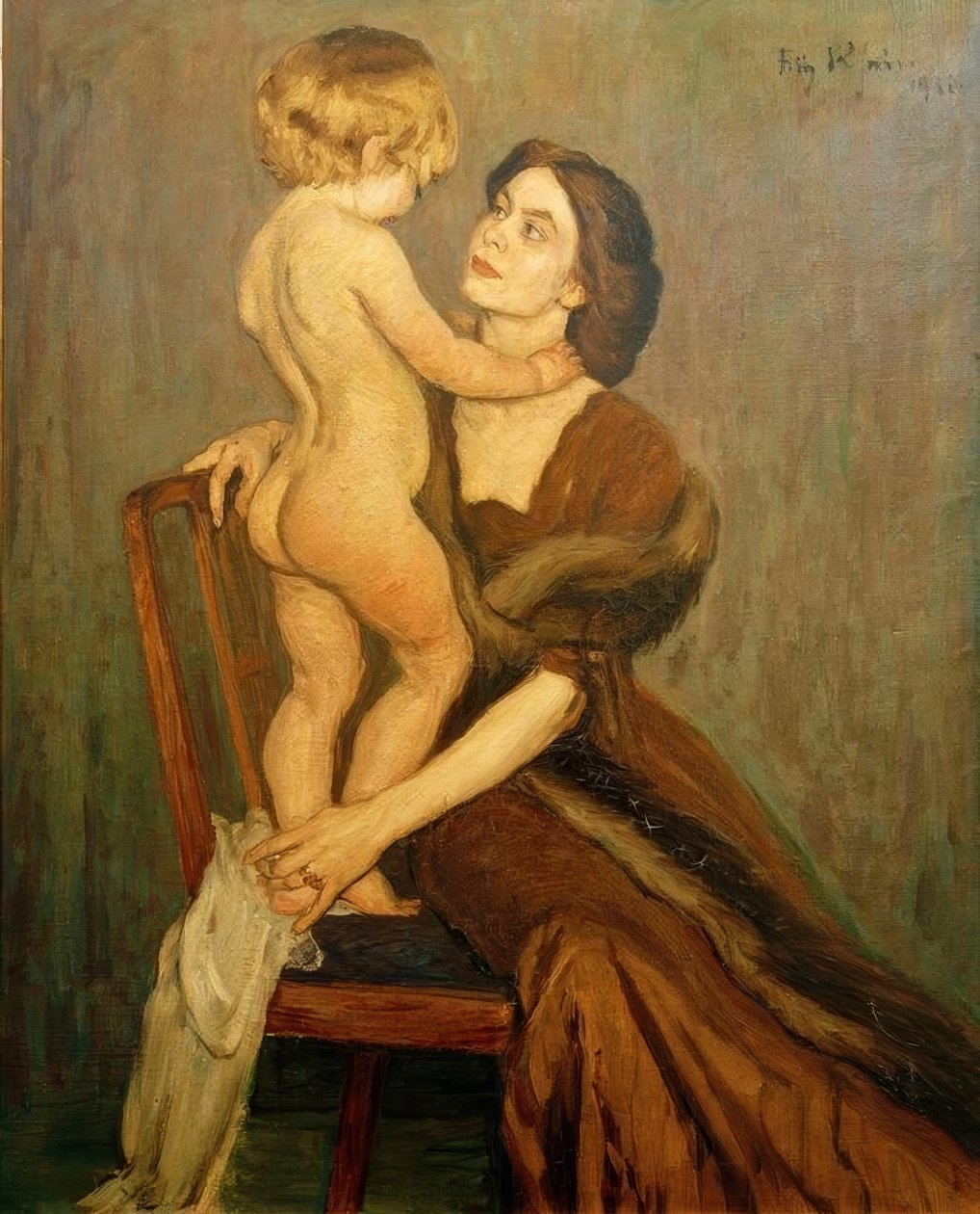 Pani z dzieckiem autorstwa Fritz Rhein